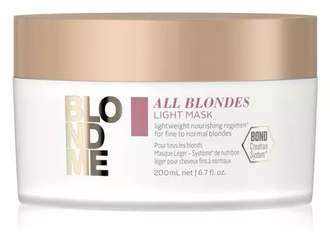 Питательная маска для нормальных и деликатных волос Schwarzkopf Professional Blondme All Blondes Light