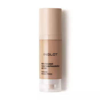 Питательная основа с spf50 для лица 312 загар роза, 30 мл Inglot Skin focused care face foundation, цвет 312 tan rose
