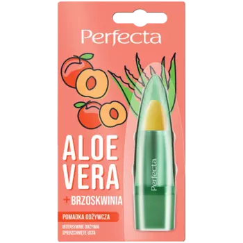 Питательная помада с алоэ и персиком, 5 г Perfecta Aloe vera