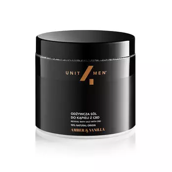 Питательная соль для ванн с кбд Unit4Men Amber&Vanilla, 700 гр