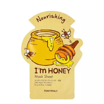 Питательная тканевая маска для лица, 21 г Tony Moly I'M honey