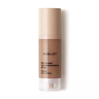 Питательная тональная основа с spf50 для лица 315 темно-янтарный, 30 мл Inglot Skin focused care face foundation, цвет 315 deep amber