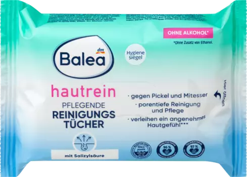 Питательные очищающие салфетки для кожи 25 шт. Balea