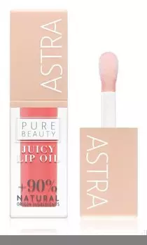 Питательный блеск для губ Astra Make-up Pure Beauty Juicy Lip Oil, оттенок 01 Peach 5 мл