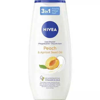 Питательный душ с маслом персиковых и абрикосовых косточек NIVEA, 250 ml