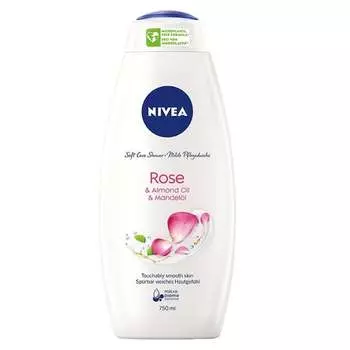 Питательный гель для душа 750мл Nivea, Rose & Almond Oil Care Shower