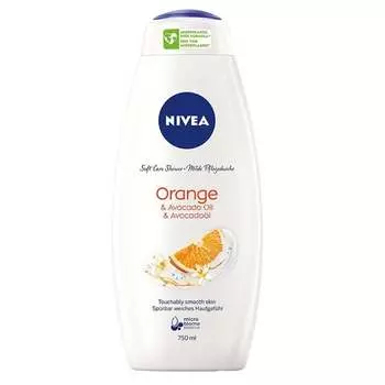 Питательный гель для душа 750мл Nivea, Orange & Avocado Oil Care Shower