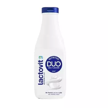Питательный гель + лосьон DUO с 50% увлажняющего лосьона для нормальной и сухой кожи 600 мл Lactovit