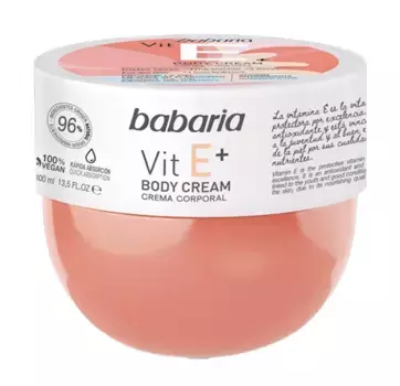 Питательный и увлажняющий крем для тела Vit E+ Body Cream Babaria, 400 ml