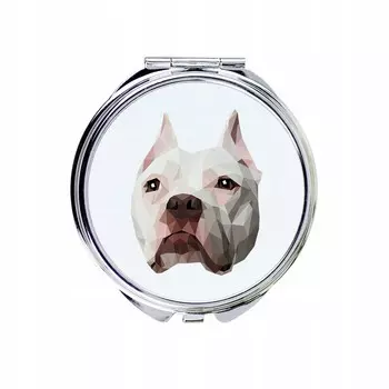 Pitbull Карманное зеркало Геометрическая собака Inna Marka