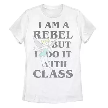 «Питер Пэн» Диснея «Я бунтарь, но я делаю это в футболке Class Tink Juniors» Licensed Character