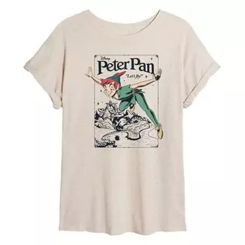Питер Пэн джунiорс постер оверсайз футболка Disney, бежевый