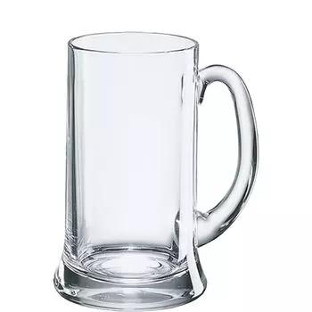 Пивная кружка Borgonovo Icon, пивная кружка, пивной бокал, 520мл, с линией розлива на 0,4л, стекло, прозрачное, 6 шт, прозрачный