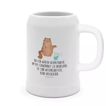 Пивная кружка Mr. & Mrs. Panda Стакан для воды для кошек — белый — подарок, 5 л, держатель для кошек, товары для кошек, Tomcat, 0, домашнее животное, кошки, любители кошек, кружки, товары для кошек