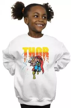 Пиксельная толстовка Thor Marvel, белый
