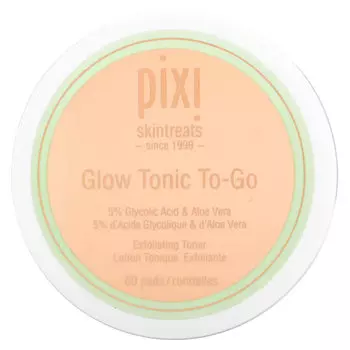 Pixi Beauty, Сияющий тоник "На бегу", 60 подушечек