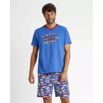 Пижама Admas Super Dad, синий