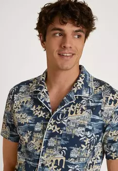 Пижама AMALFI JOURNEY DURCHGEKNPFT Calida, синий