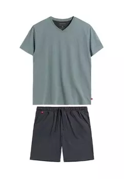 Пижама Atlantic, сине-серый