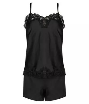 Пижама атласная Lauren Ralph Lauren Relaxed Fit, черный