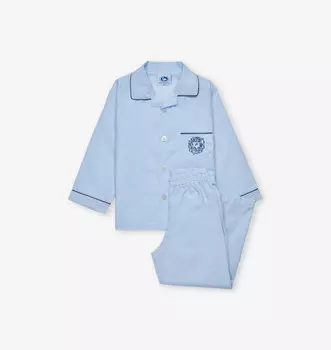 Пижама Augustus из хлопка с принтом льва 12 мес.-11 лет Trotters, синий