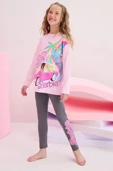 Пижама Barbie license из 100% хлопка (3 12 лет) Next, розовый