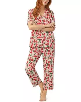 Пижама Bedhead PJs Short Sleeve Cropped, цвет Berry Bliss