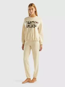Пижама Benetton, кремовый