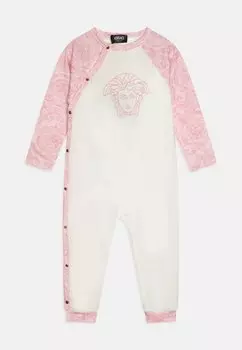 Пижама BODYSUIT WITHOUT FEET BAROCCO KIDS MEDUSA PRINT UNISEX Versace, цвет bianco/pale pink