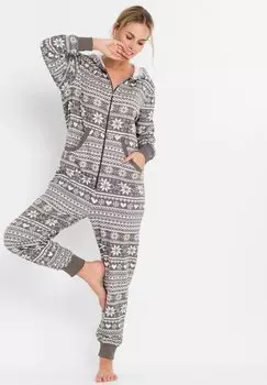 Пижама bonprix, серый