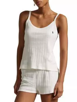 Пижама-боксер Pointelle Tank в цвете Egret Polo Ralph Lauren