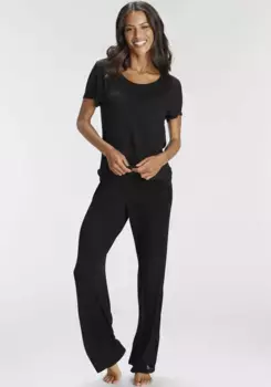 Пижама Bruno Banani (2 шт.) с красивыми кружевными деталями, черный