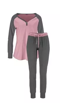 Пижама Buffalo, серый/розовый