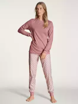 Пижама CALIDA (2 шт.), с ребристыми манжетами на всех концах, цвет Rose Bud