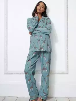 Пижама Chelsea Peers Giraffe Organic Cotton Blend Maternity, синий