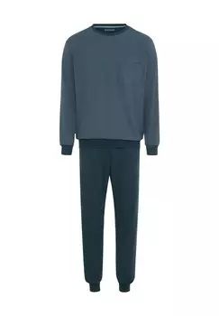 Пижама Comfort Essentials, качество одинарного джерси, мужская SCHIESSER, цвет 808 Blaugrau