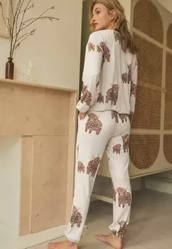 Пижама COSY LONG SLEEVE REGULAR FIT Next, бежевый