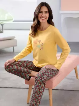 Пижама, цвет Gelb-Schwarz-Bedruckt