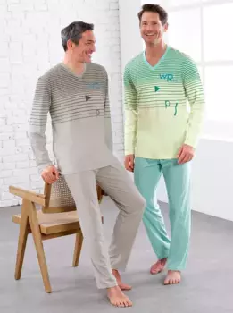 Пижама, цвет Grau + Trkis
