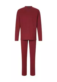 Пижама длинная, с нагрудным карманом для мужчин AMMANN, цвет Merlot