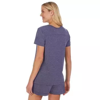 Пижама для беременных Cuddl Duds: комплект из футболки с короткими рукавами и шорт-боксеров Essentials Cuddl Duds, темно-синий