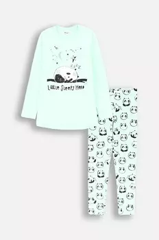 Пижама для детей из шерсти крокодила Coccodrillo, зеленый