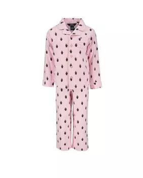 Пижама для девочки с длинными рукавами Polo Ralph Lauren, розовый