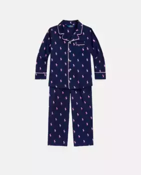 Пижама для девочки с длинными рукавами Polo Ralph Lauren, синий