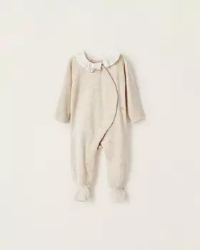 Пижама для девочки с контрастным воротником Zippy, бежевый