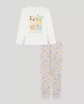 Пижама для девочки с покемонами Cotton Juice, белый