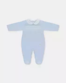 Пижама для мальчика светло-голубого цвета с собранной кокеткой трикотаж Martn Aranda, голубой