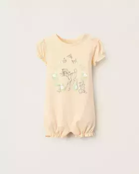 Пижама для маленьких девочек из 100% хлопка с принтом спереди Zippy, коралловый