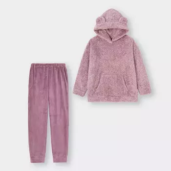 Пижама домашняя GU бархатная, бордовый