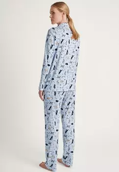 Пижама DURCHGEKNPFT Calida, светло-голубой